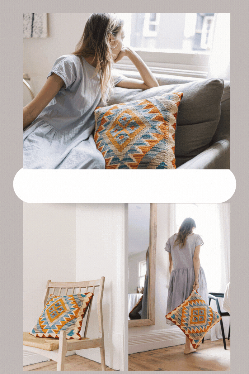 Handwoven Kilim Cushion Cover For Designer Home